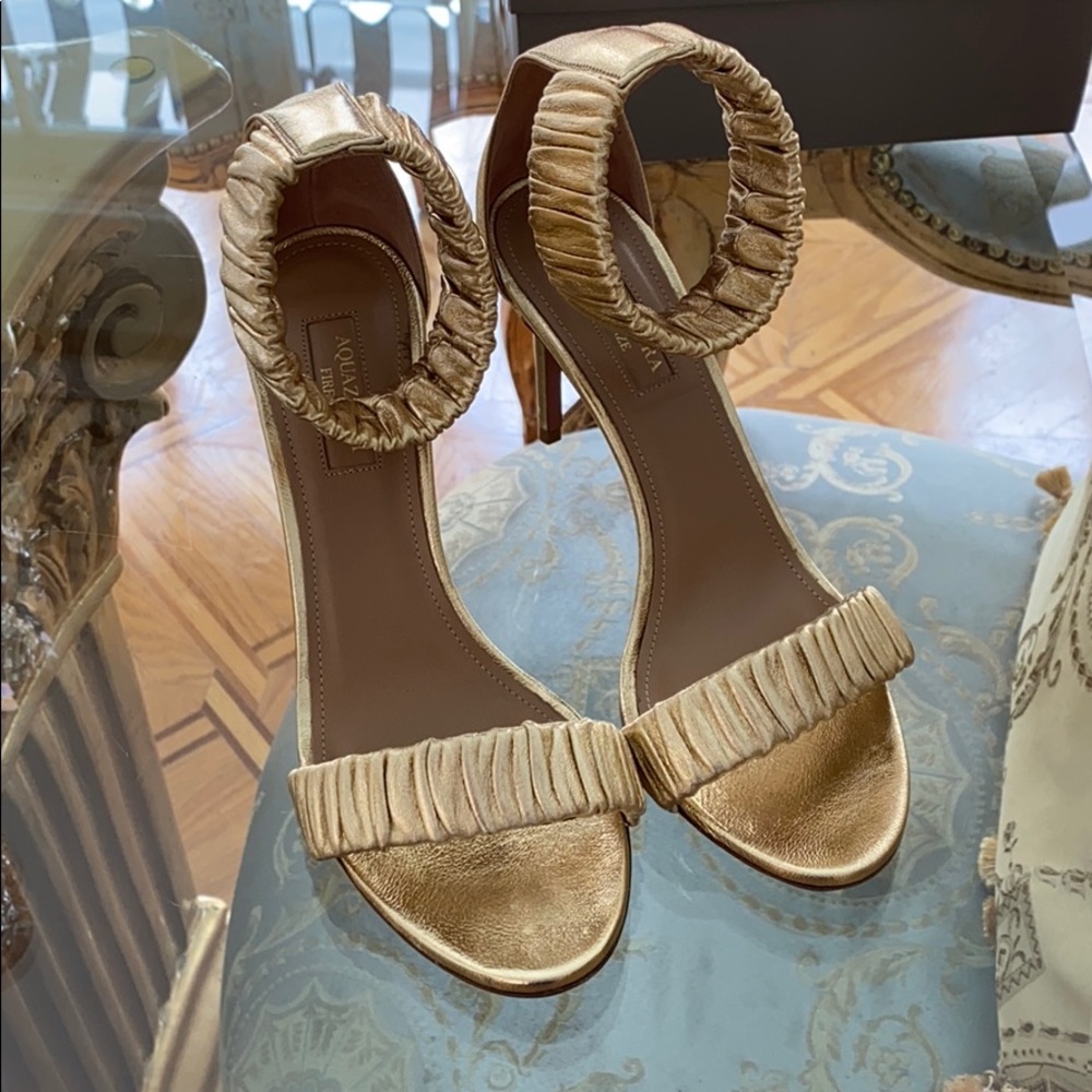Aquaazzura Gold Heels